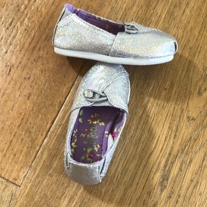 Cute silver glitter shoes